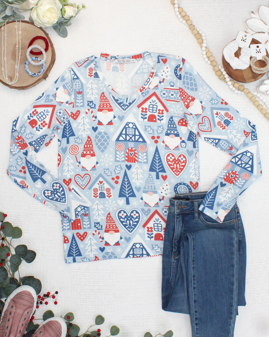 WAREHOUSE ONLY Larissa Long Sleeve - Winter Gnome