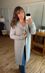 WAREHOUSE ONLY Lillian Long Hooded Cardigan - Grey