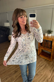 WAREHOUSE ONLY Long Sleeve Sarah Ruffle Top - Olive Meadow