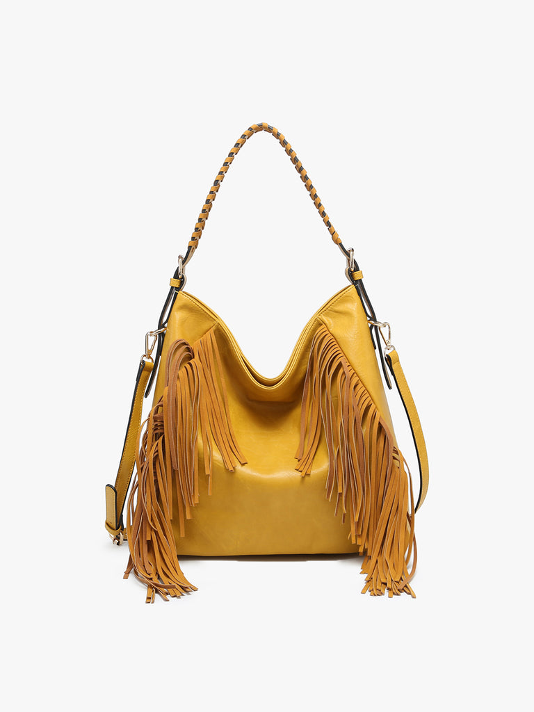 Sav Distressed Hobo w/ Fringe Detail