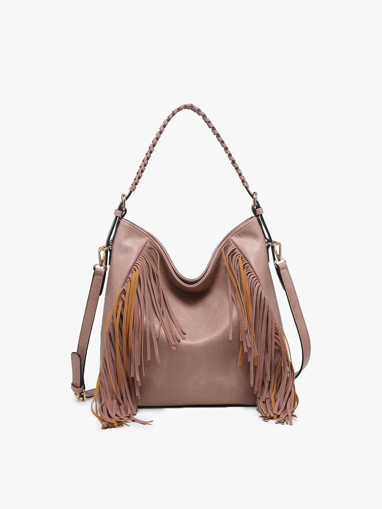 Sav Distressed Hobo w/ Fringe Detail FINAL SALE