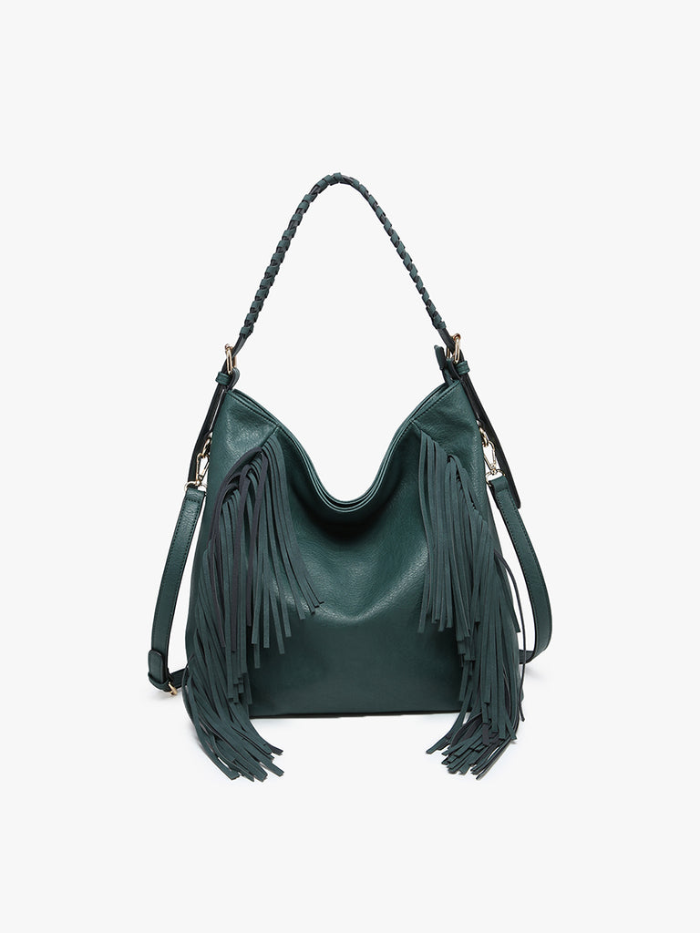 Sav Distressed Hobo w/ Fringe Detail