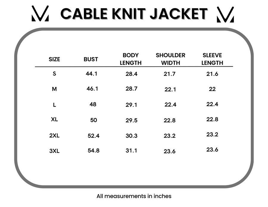 Cable Knit Jacket - Sage FINAL SALE