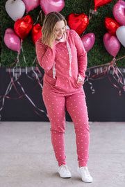 WAREHOUSE Classic Joggers - Sweetheart Red