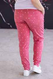WAREHOUSE Classic Joggers - Sweetheart Red