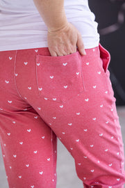 WAREHOUSE Classic Joggers - Sweetheart Red