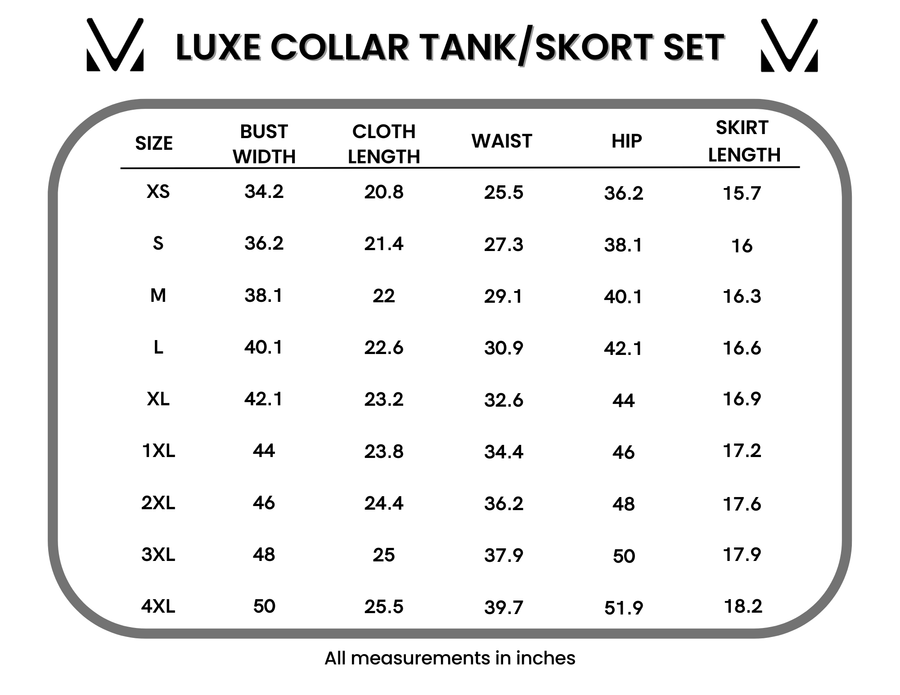 WAREHOUSE ONLY Luxe Collar Tank/Skort Set - Heathered Neutral