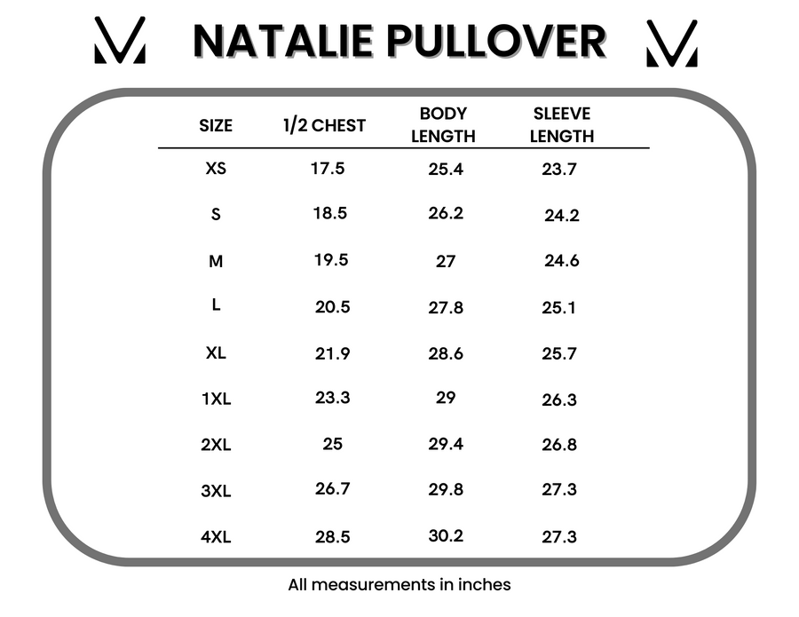 WAREHOUSE ONLY Natalie Pullover - Pink Pine Noel and Evergreen