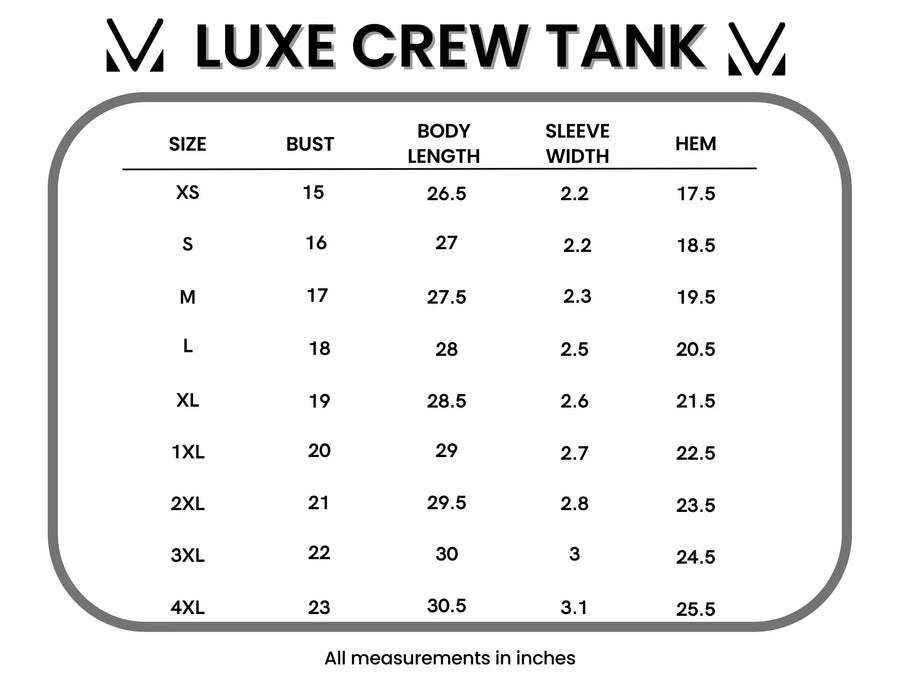 IN STOCK Luxe Crew Tank - Denim