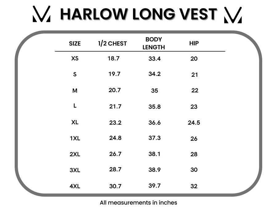 WAREHOUSE ONLY Harlow Long Vest - Black