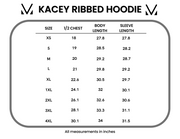 WAREHOUSE Kacey Ribbed Hoodie - Dusty Blue