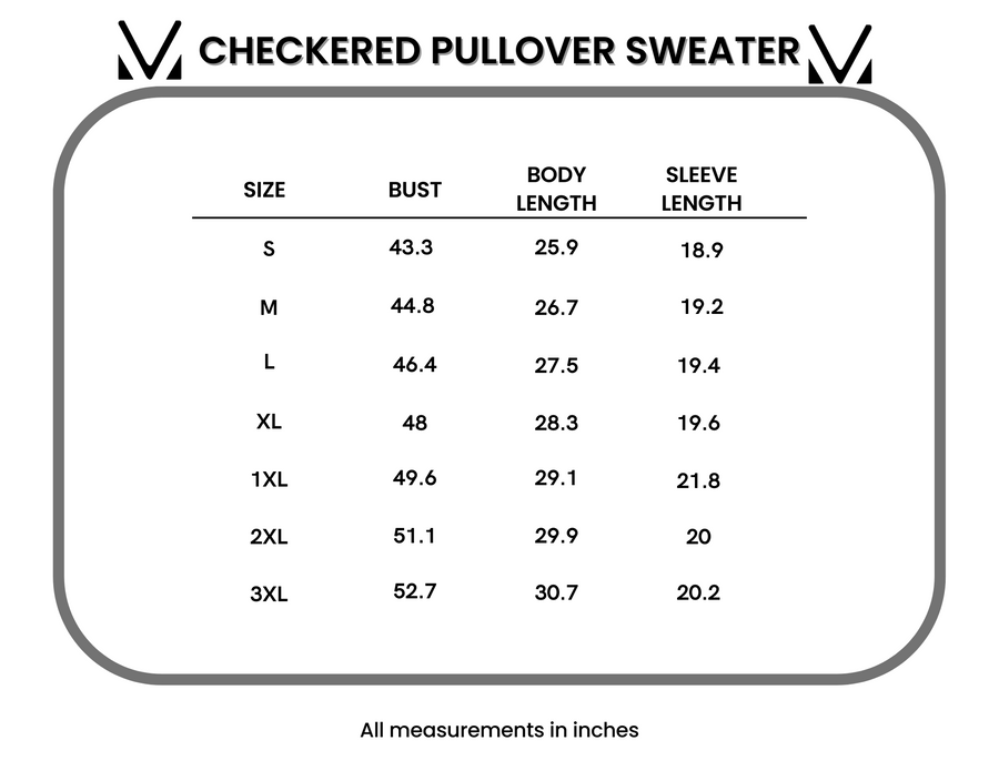 WAREHOUSE Checkered Pullover Sweater - Dusty Jade