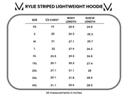 WAREHOUSE Rylie Striped Lightweight Hoodie - Cream and Peach