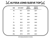 WAREHOUSE ONLY Alyssa Long Sleeve Top - Black