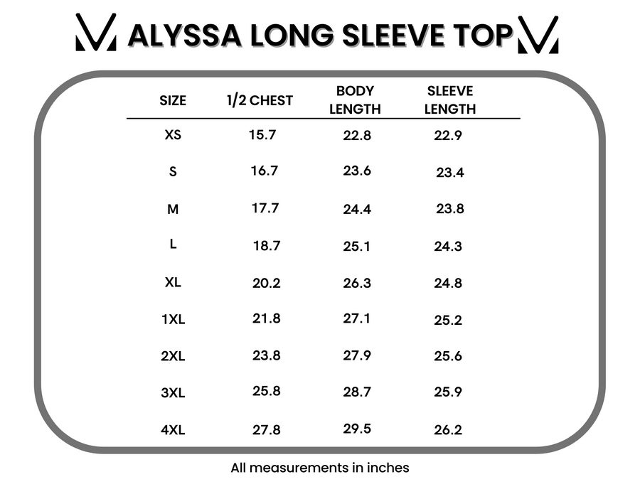 WAREHOUSE ONLY Alyssa Long Sleeve Top - Black