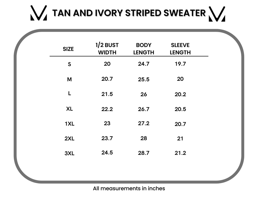 WAREHOUSE Tan and Ivory Stripe Sweater