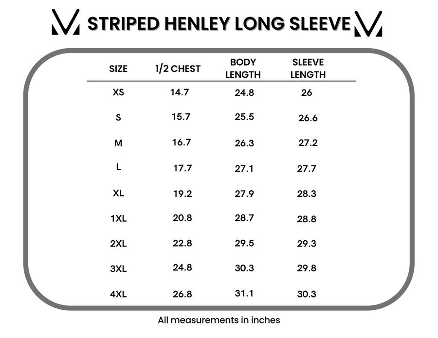 WAREHOUSE Striped Henley Long Sleeve - Charcoal