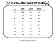 WAREHOUSE Floral Abstract Sweater - Grey
