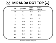 WAREHOUSE ONLY Miranda Dot Top - White
