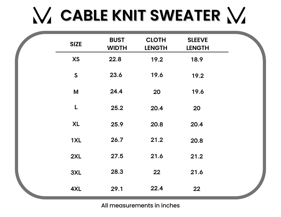 WAREHOUSE ONLY Cable Knit Sweater - Charcoal
