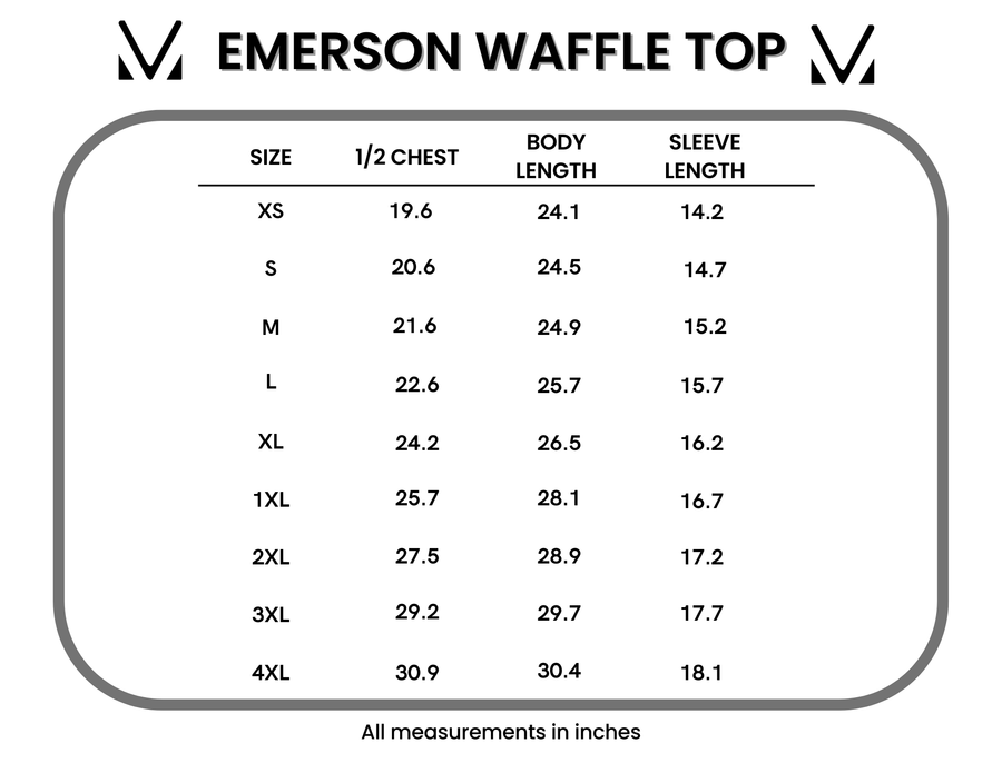 WAREHOUSE ONLY Emerson Waffle Top - Black
