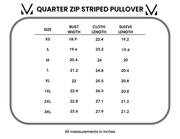 WAREHOUSE ONLY Quarter Zip Striped Pullover - Black and White