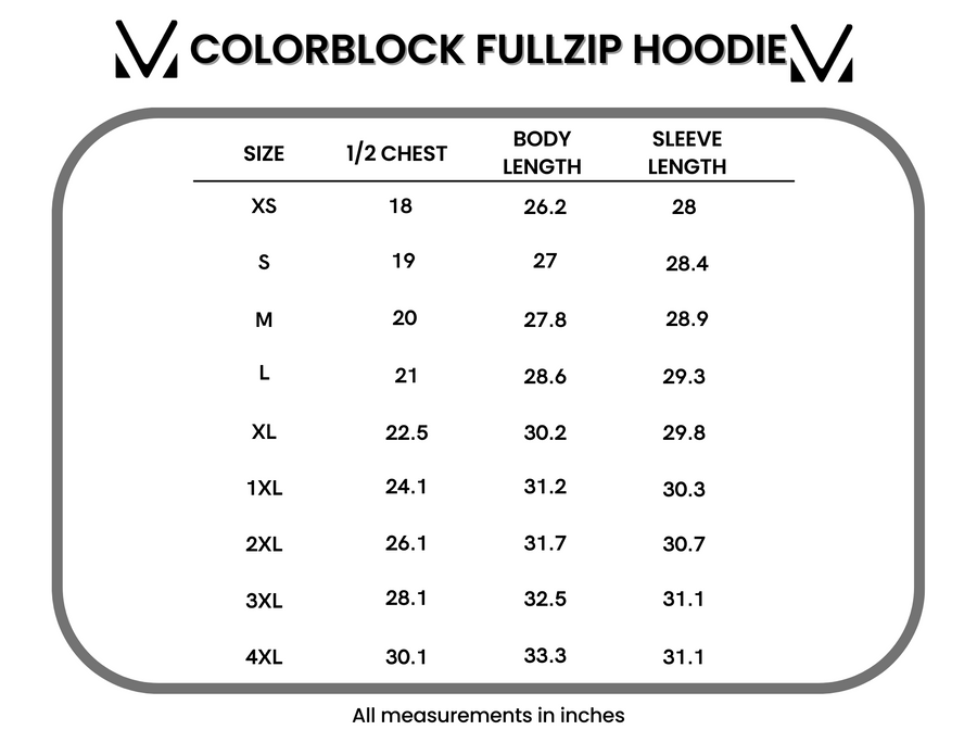 WAREHOUSE ONLY Colorblock Fullzip - Autumn Watercolor Mix