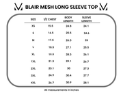 WAREHOUSE ONLY Blair Mesh Long Sleeve Top - Black and White Checkers
