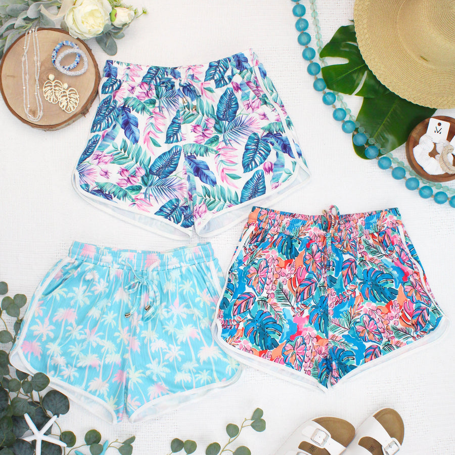 WAREHOUSE ONLY Nova Summer Shorts - Tropical Palm FINAL SALE