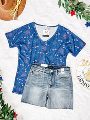 WAREHOUSE Chloe Cozy Tee - Aviators and Fireworks