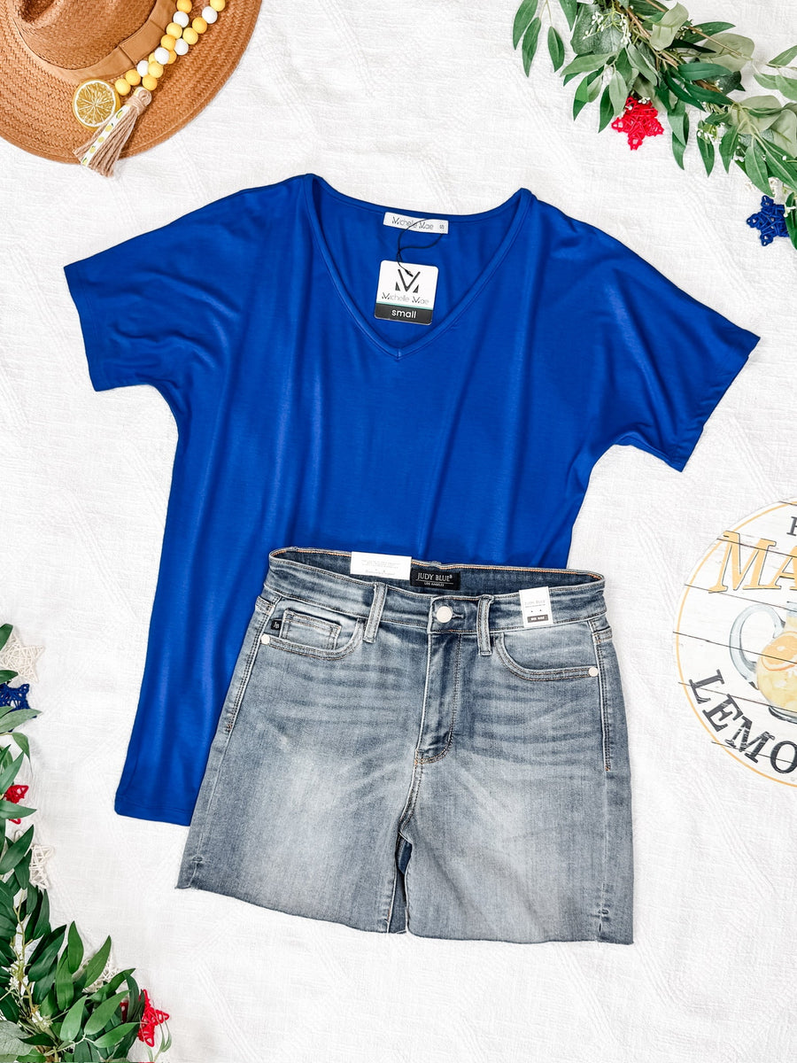 WAREHOUSE Chloe Cozy Tee - Royal Blue