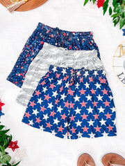 WAREHOUSE Jamie Shorts - Navy Stars and Stripes