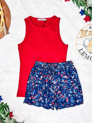WAREHOUSE Jamie Shorts - Navy Star Mix