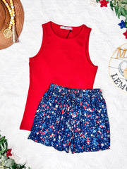 WAREHOUSE Jamie Shorts - Navy Star Mix