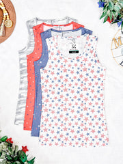 WAREHOUSE Ava Tank - Blue Liberty Stars
