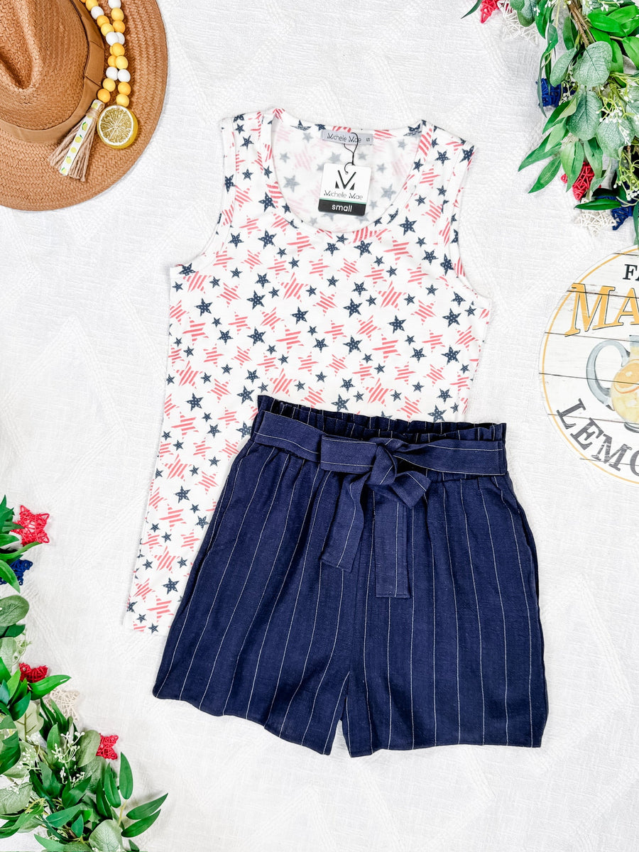 WAREHOUSE Ava Tank - American Stars and Stripes