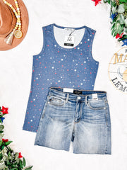 WAREHOUSE Ava Tank - Blue Liberty Stars