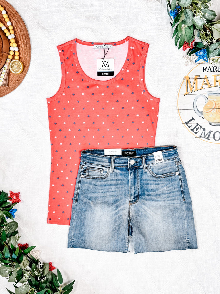 WAREHOUSE Ava Tank - Red Freedom Stars