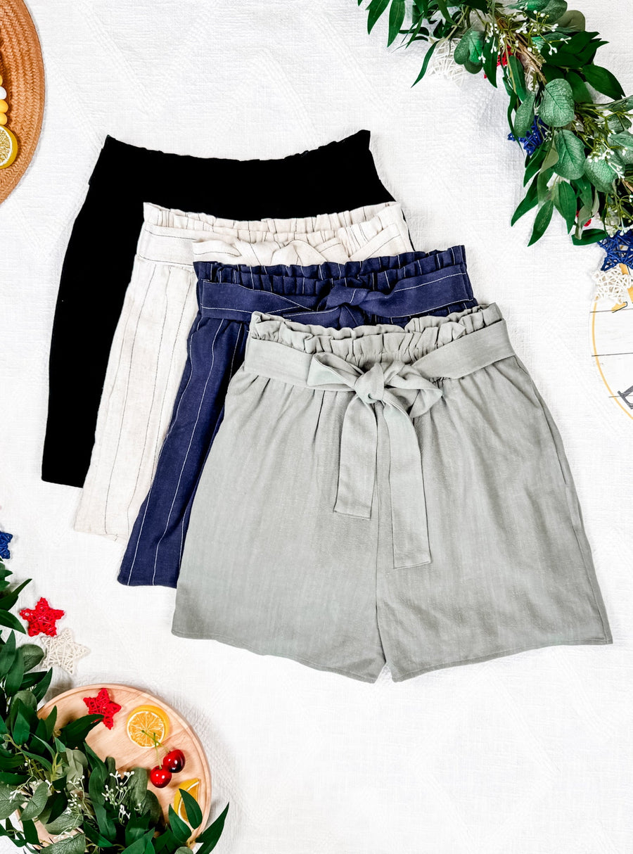WAREHOUSE Libby Linen Shorts - Cream