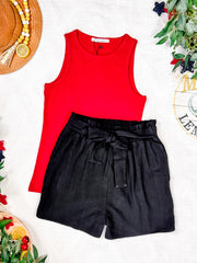 WAREHOUSE Libby Linen Shorts - Black