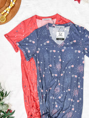 WAREHOUSE Knot Dress - Red Liberty Stars