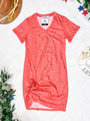 WAREHOUSE Knot Dress - Red Liberty Stars