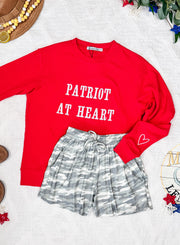 WAREHOUSE Corrine Embroidered Pullover Top - Patriot at Heart