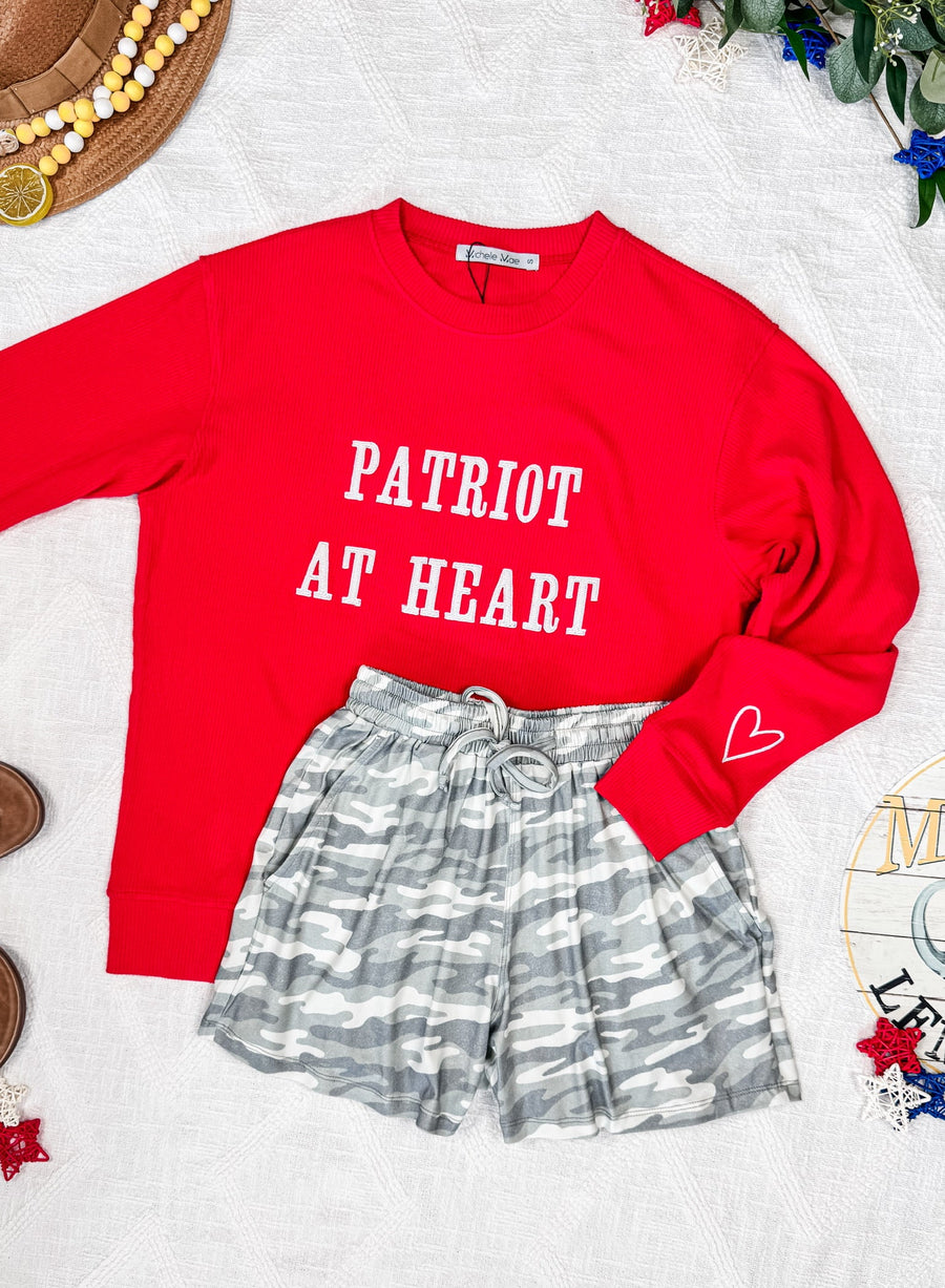 WAREHOUSE Corrine Embroidered Pullover Top - Patriot at Heart