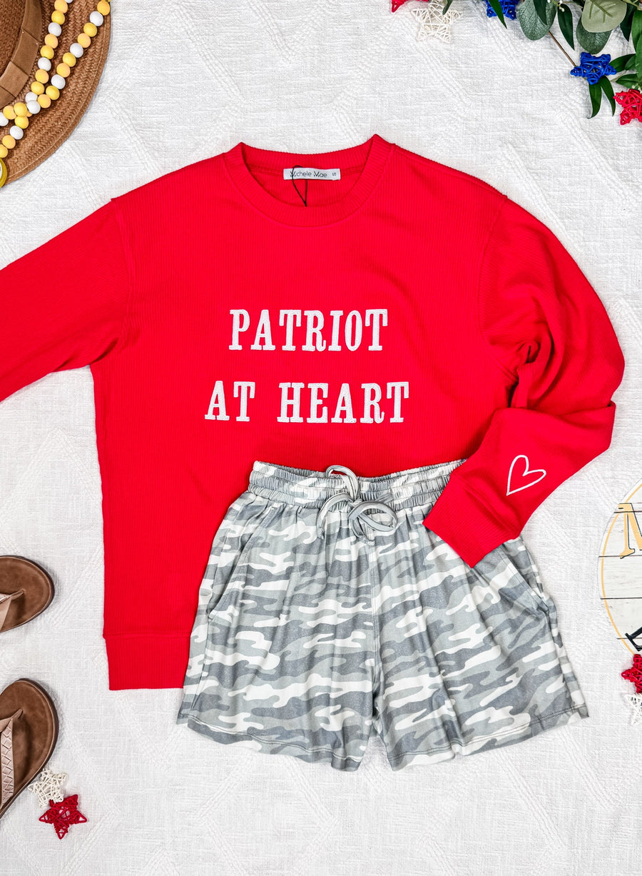 WAREHOUSE Corrine Embroidered Pullover Top - Patriot at Heart