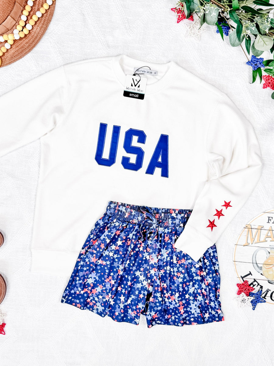 WAREHOUSE Jamie Shorts - Navy Star Mix