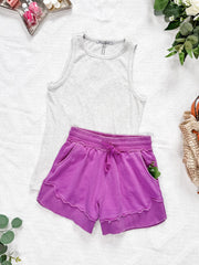 WAREHOUSE French Terry Stevie Shorts - Vivid Orchid