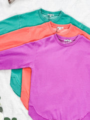 WAREHOUSE Vintage Wash Pullover - Vivid Orchid