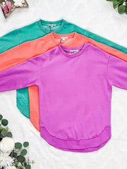 WAREHOUSE Vintage Wash Pullover - Vivid Orchid