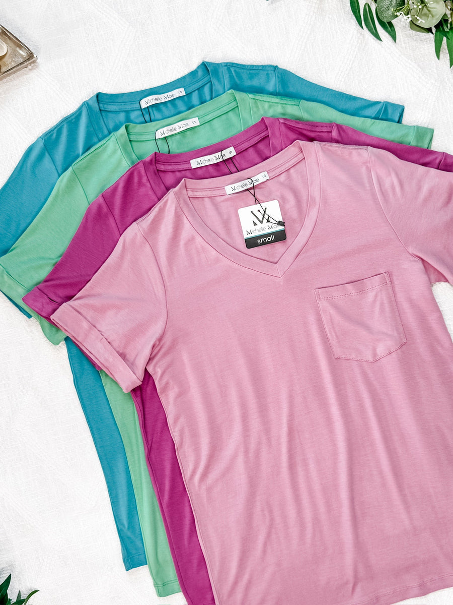 WAREHOUSE Sophie Pocket Tee - Magenta